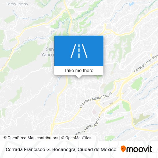 Cerrada Francisco G. Bocanegra map