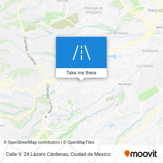 Calle V. 24 Lázaro Cárdenas map
