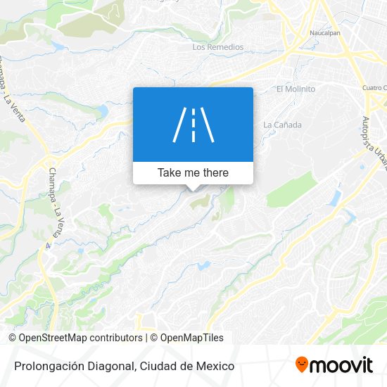 Prolongación Diagonal map