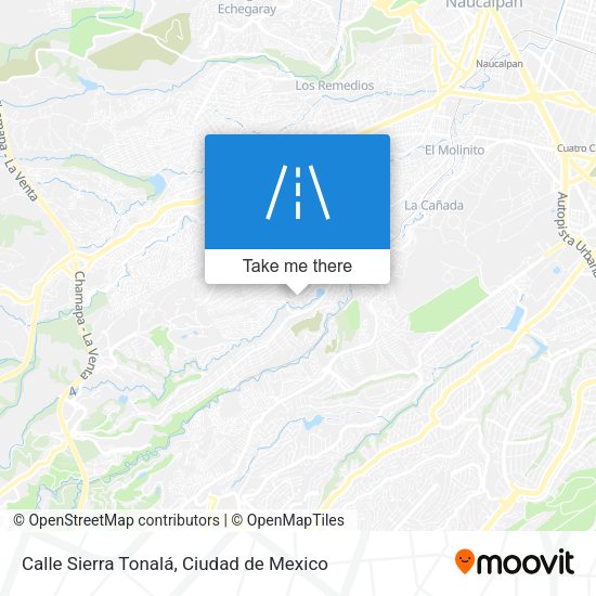 Mapa de Calle Sierra Tonalá