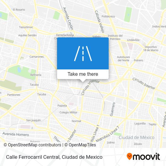 Calle Ferrocarril Central map