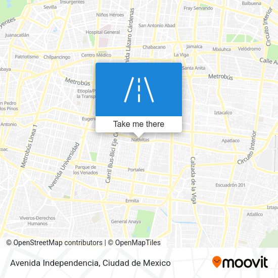 Mapa de Avenida Independencia