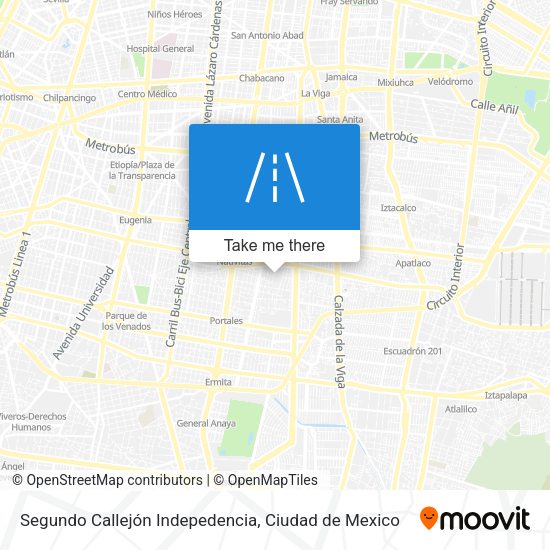 Mapa de Segundo Callejón Indepedencia
