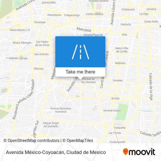 Avenida México-Coyoacán map