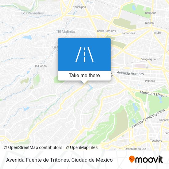 Mapa de Avenida Fuente de Tritones