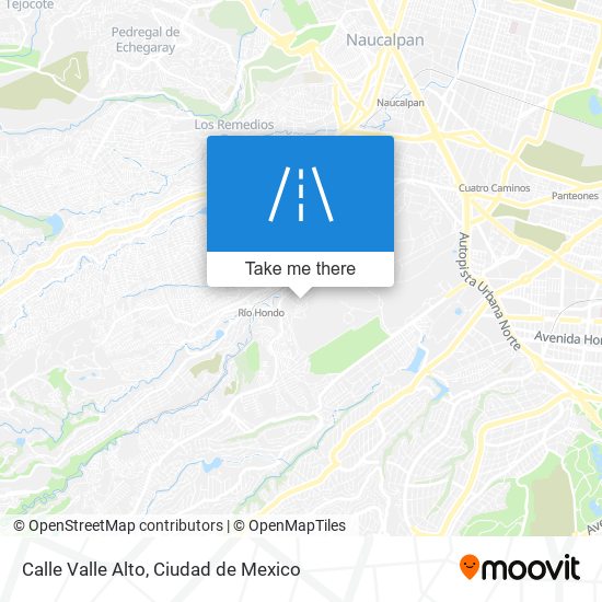 Calle Valle Alto map