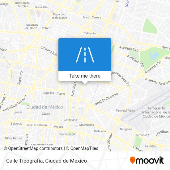 Mapa de Calle Tipografía