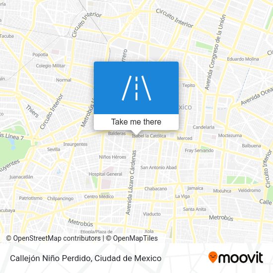 Mapa de Callejón Niño Perdido