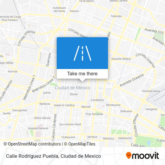 Mapa de Calle Rodríguez Puebla