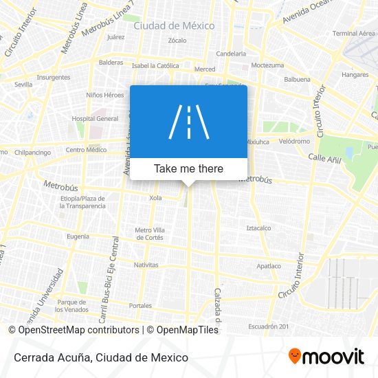 Cerrada Acuña map