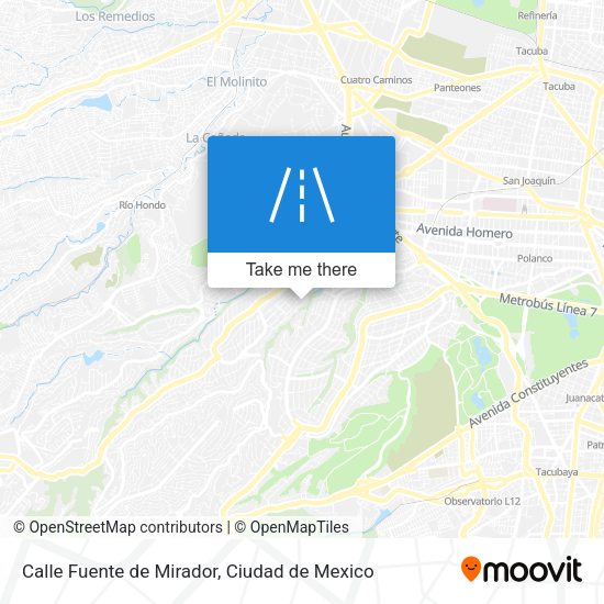 Mapa de Calle Fuente de Mirador