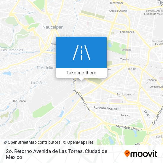 Mapa de 2o. Retorno Avenida de Las Torres