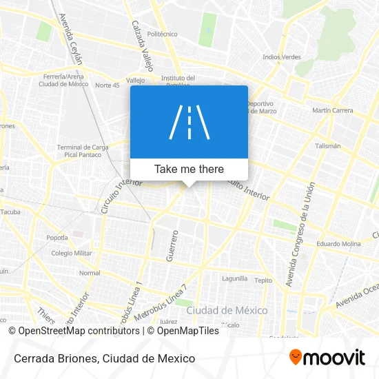 Mapa de Cerrada Briones