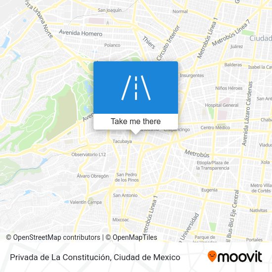 Privada de La Constitución map