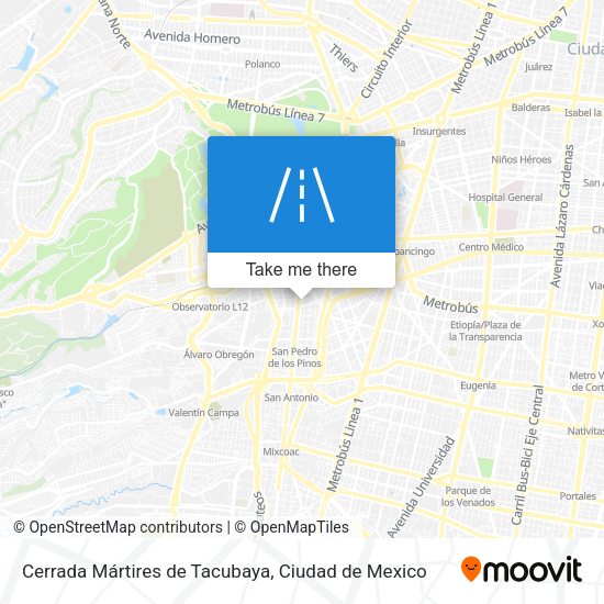 Cerrada Mártires de Tacubaya map