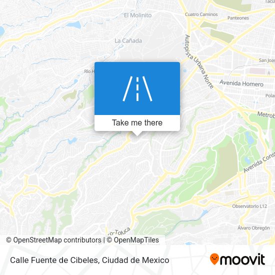 Calle Fuente de Cibeles map