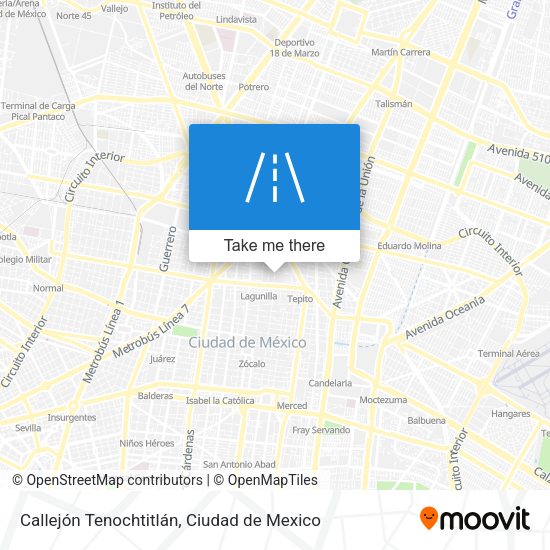 Callejón Tenochtitlán map