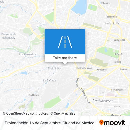 Mapa de Prolongación 16 de Septiembre