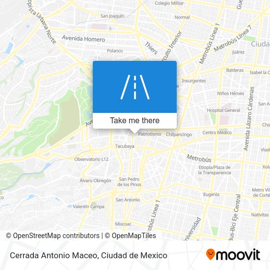 Mapa de Cerrada Antonio Maceo