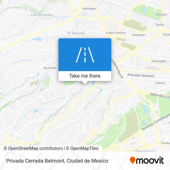 Mapa de Privada Cerrada Belmont