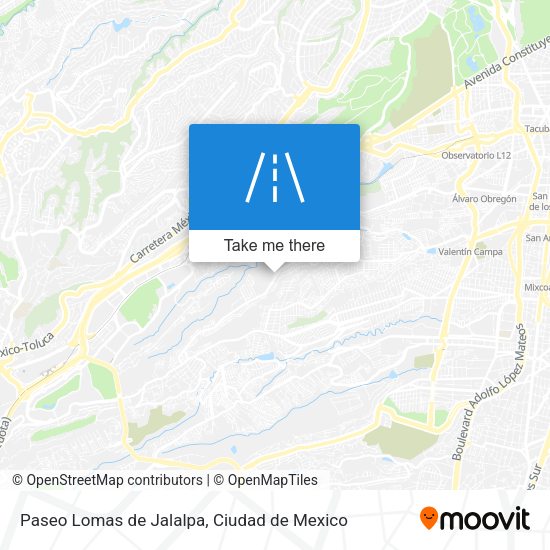 Paseo Lomas de Jalalpa map