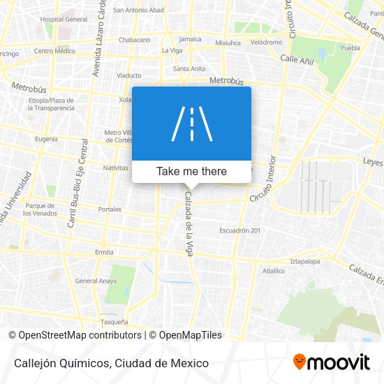 Callejón Químicos map