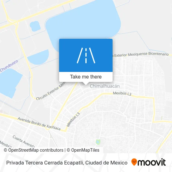 Privada Tercera Cerrada Ecapatli map