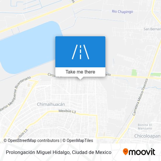 Mapa de Prolongación Miguel Hidalgo
