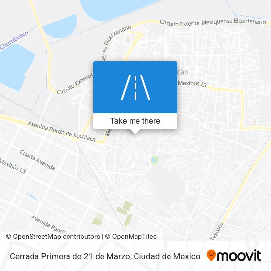 Mapa de Cerrada Primera de 21 de Marzo