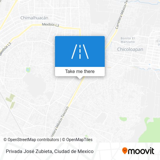Privada José Zubieta map