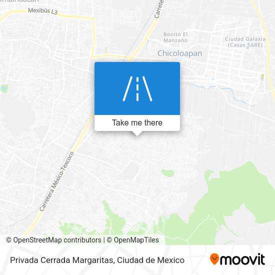 Privada Cerrada Margaritas map