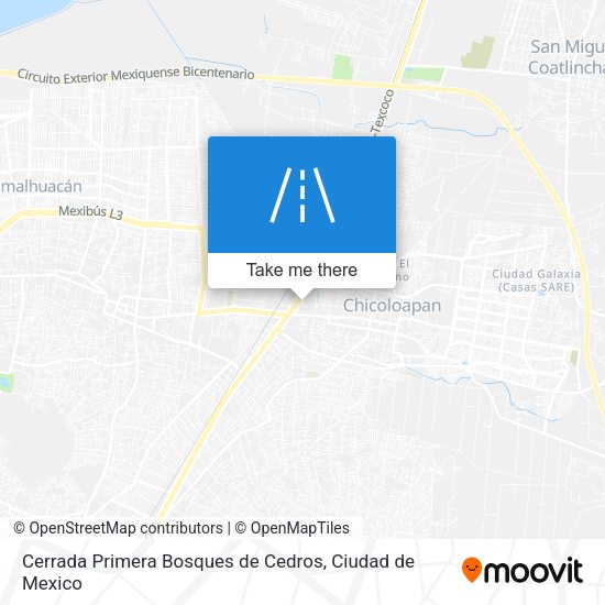 Cerrada Primera Bosques de Cedros map