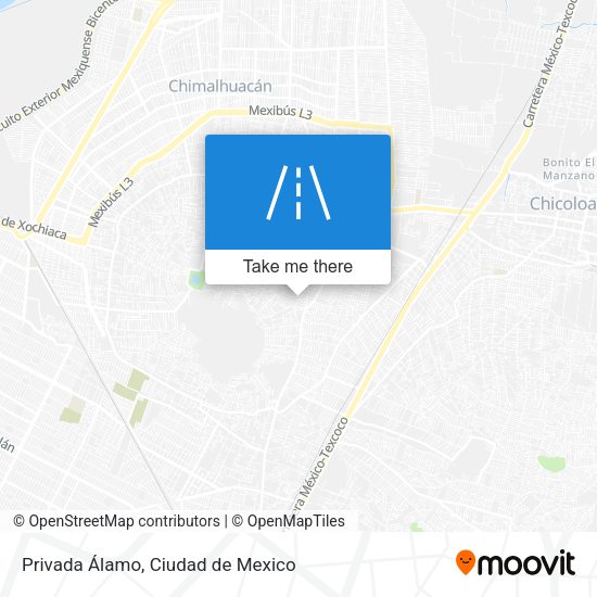 Privada Álamo map