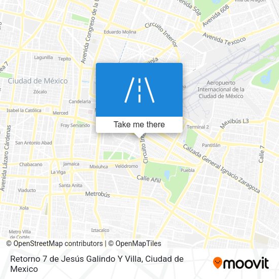 Retorno 7 de Jesús Galindo Y Villa map