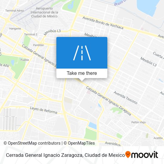 Mapa de Cerrada General Ignacio Zaragoza