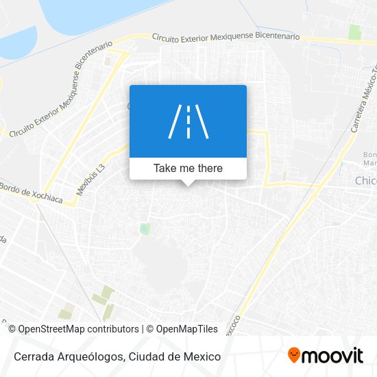 Cerrada Arqueólogos map