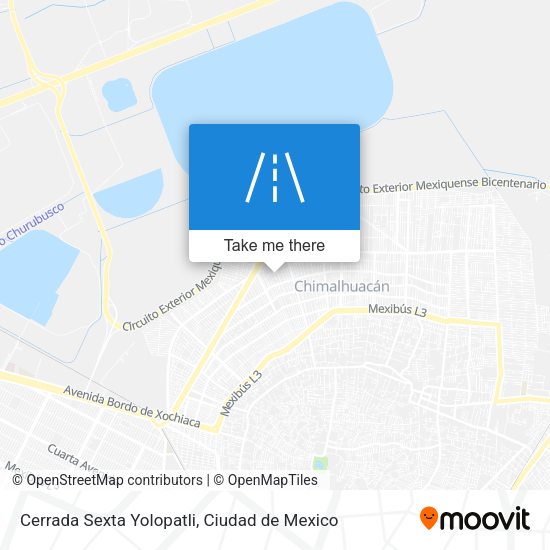 Mapa de Cerrada Sexta Yolopatli