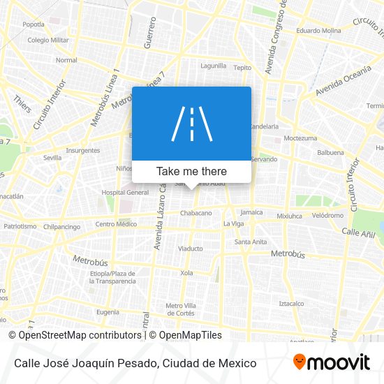 Calle José Joaquín Pesado map