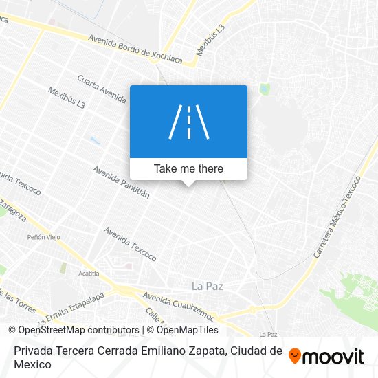 Mapa de Privada Tercera Cerrada Emiliano Zapata