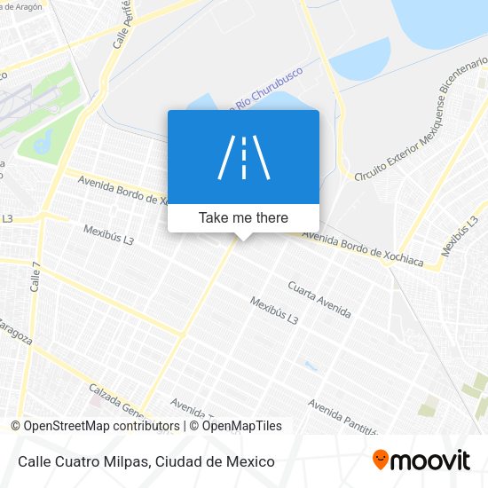 Calle Cuatro Milpas map