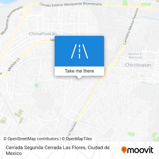 Mapa de Cerrada Segunda Cerrada Las Flores