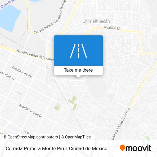 Mapa de Cerrada Primera Monte Pirul