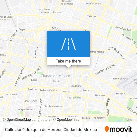 Calle José Joaquín de Herrera map