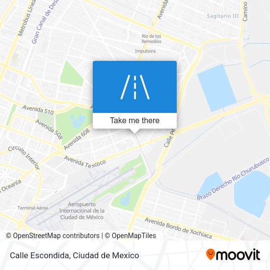 Mapa de Calle Escondida