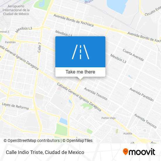 Mapa de Calle Indio Triste