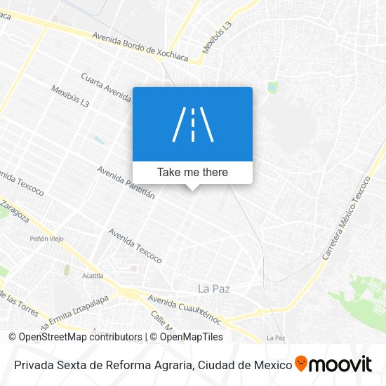 Privada Sexta de Reforma Agraria map