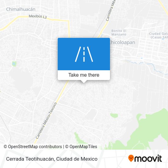 Cerrada Teotihuacán map