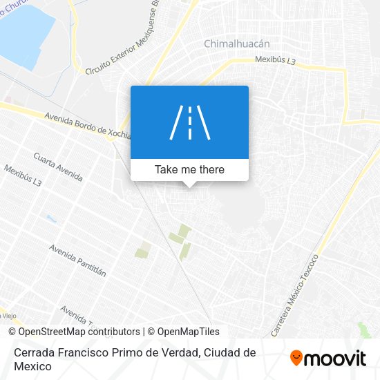 Cerrada Francisco Primo de Verdad map