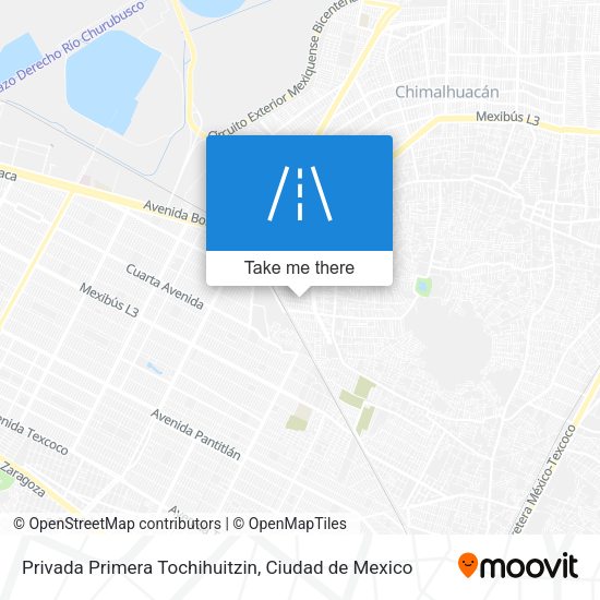 Privada Primera Tochihuitzin map