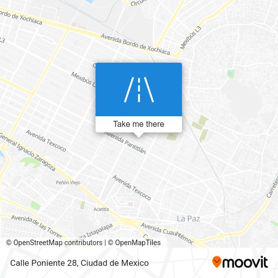 Mapa de Calle Poniente 28